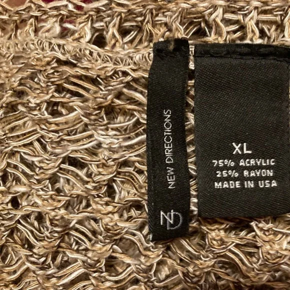 N. Direction long cardigan, heather barley, tan, size XL - Picture 4 of 4